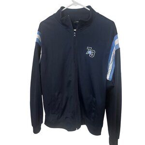 Athletic Works blue and white 79 logo design jacket size M